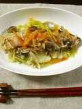 Healthy Steamed Salted Salmon and Vegetables