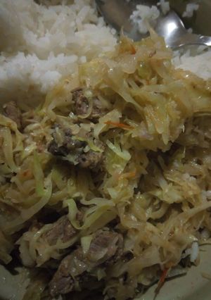 A picture of Cabbage mutton #4weeks challenge contest.