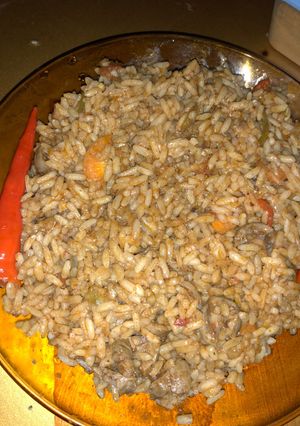A picture of Sharp sharp jollof rice.