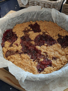 Una foto de Galletón de mermelada y dulce de leche