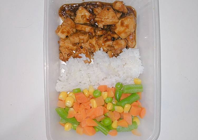 Resep Ayam Lada Hitam dan Mix Vegetable (Meal prep diet) #dirumahaja Anti Gagal