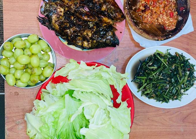 Tutorial Memasak Resep Sambel tomat, gurame bakar teflon, tumis kangkung