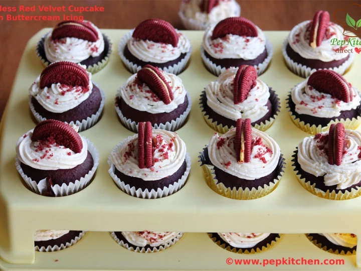 Simple Way Prepare Recipe Eggless Red Velvet Cupcake With Buttercream Icing that is Delicious, Appealing}