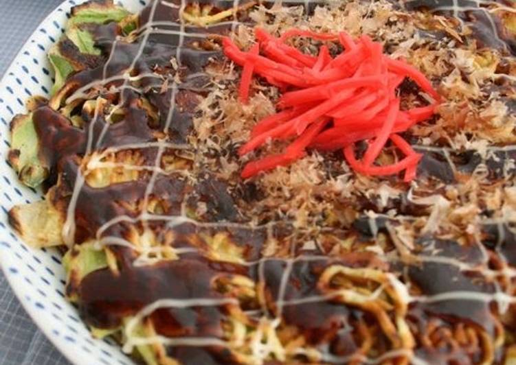 Recipe of Favorite Hiroshima-Style Okonomiyaki with Crispy Noodles