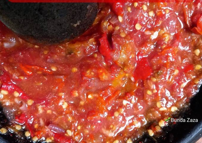 Resep Sambal Tomat Terasi Uleg Oleh 🌱bunda Zaza Cookpad