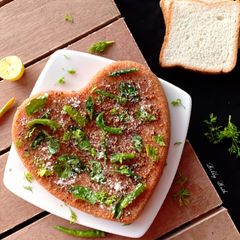 A picture of Beet bread dhokla.