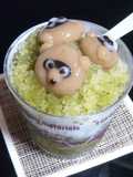 Matcha Green Tea Shaved Ice with Cute Mochi Balls