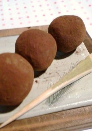 A picture of Super Easy Truffles with Milk For Valentine's Day.