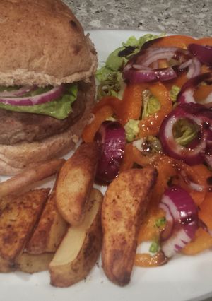 A picture of Slimming world burgers.