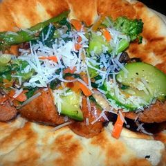 A picture of The left over Pita.