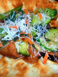 A picture of The left over Pita.