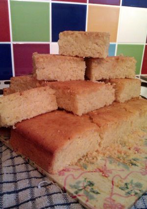 A picture of Vickys Sweet Cornbread, GF DF EF SF NF.