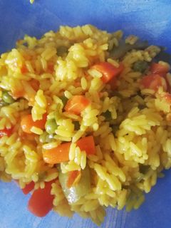 Una foto de Arroz con verduras