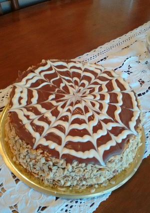 Una foto de Torta de bizcochuelo y hojaldre