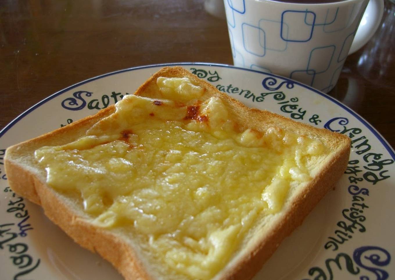 Sweet! Cheese and Honey On Toast