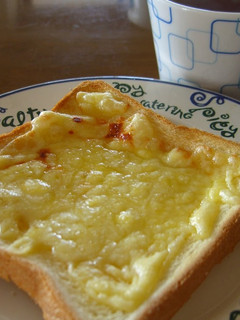 A picture of Sweet! Cheese and Honey On Toast.