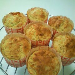 A picture of Egg-free Grated Apple and Banana Muffins.
