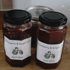 A picture of Gooseberry and ginger jam.