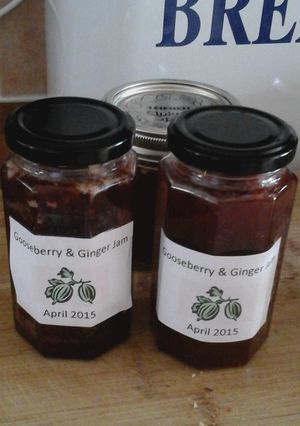 A picture of Gooseberry and ginger jam.