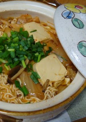 A picture of Sort-of Kimchi Hot Pot.
