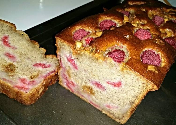 Raspberry banana loaf