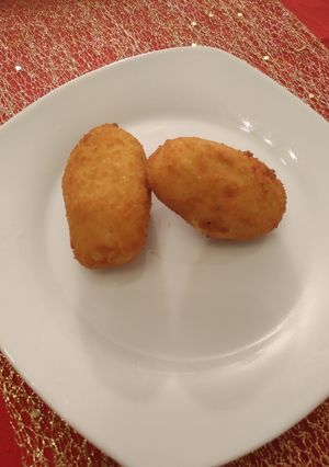 Una foto de Croquetas de queso azul y cebolla caramelizada con Thermomix