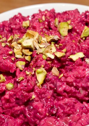 Joghurtos cékla mártogatós recept fotója