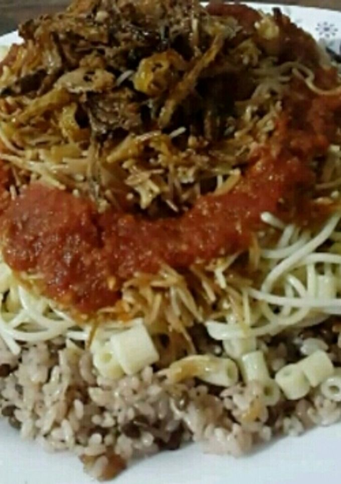 صورة لوصفة الكشري المصري الاصيل 😋