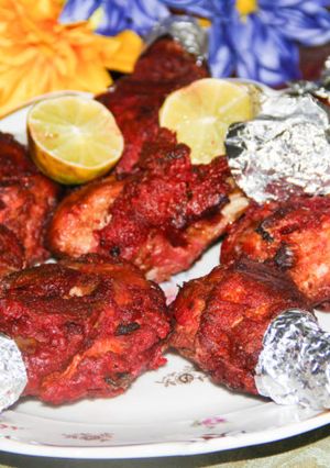 A picture of Street Food Style Deep Fried Chicken Kebab.