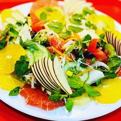 A picture of Mix fruit and vegetable salad.