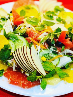 A picture of Mix fruit and vegetable salad.