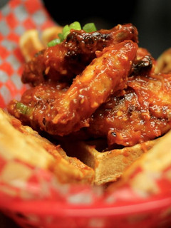 A picture of The spicy chicken waffle recipe you never knew you loved.