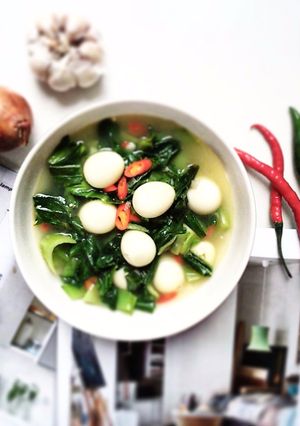 Foto resep Tumis Sawi Telur Puyuh