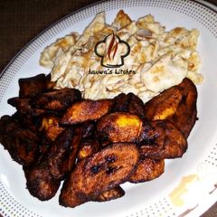 A picture of Fried plantain with scrambled egg.