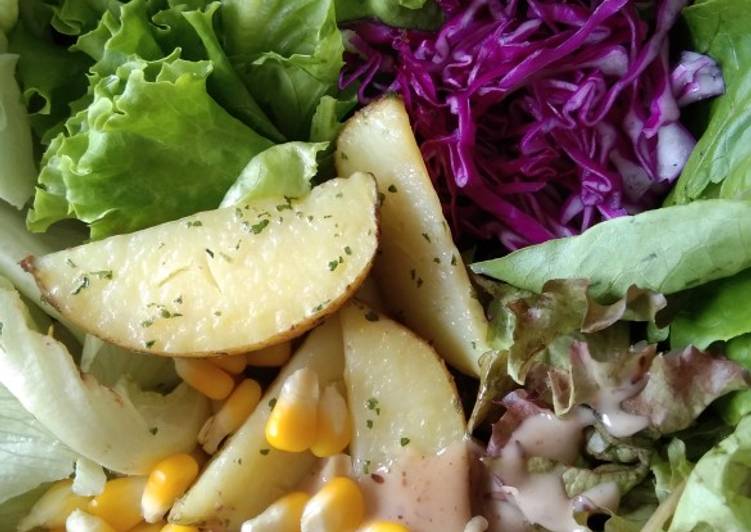 Potato wedges for salad