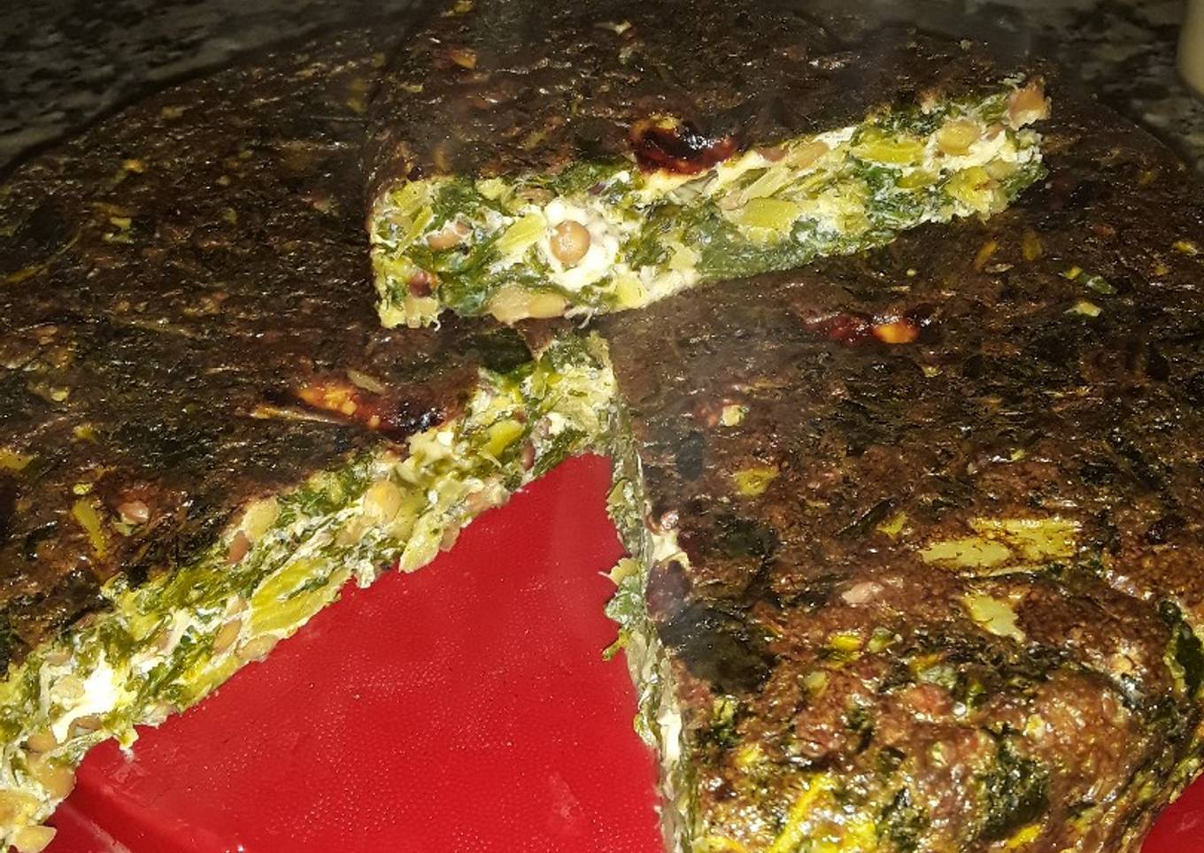 Tortilla de acelga y lenteja