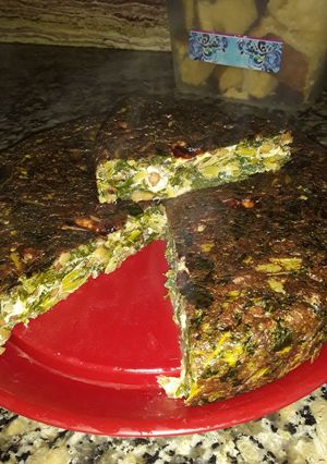 Una foto de Tortilla de acelga y lenteja