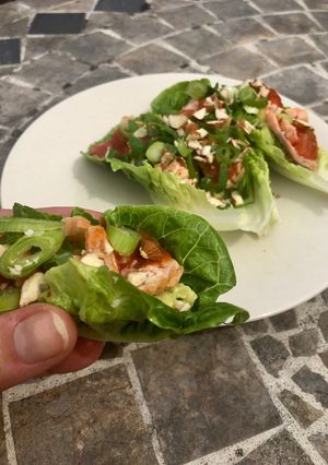 A picture of Salmon & Avocado Lettuce Cups.