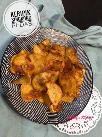 Cara Gampang Membuat Resep Keripik Singkong Pedas yang Uenak Anti Ribet, Menggugah Selera