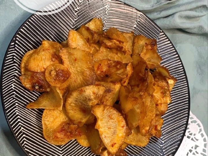 Cara Gampang Membuat Resep Keripik Singkong Pedas yang Uenak Anti Ribet, Menggugah Selera
