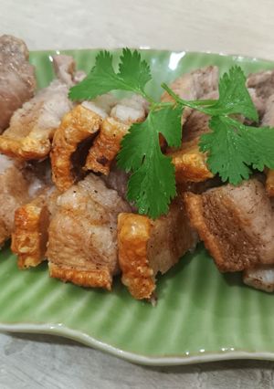 #紅白料理食譜👉 脆皮燒肉做法(酥脆不硬) 的食譜成品照片