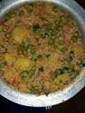 Rice cooked with Waru and Minji