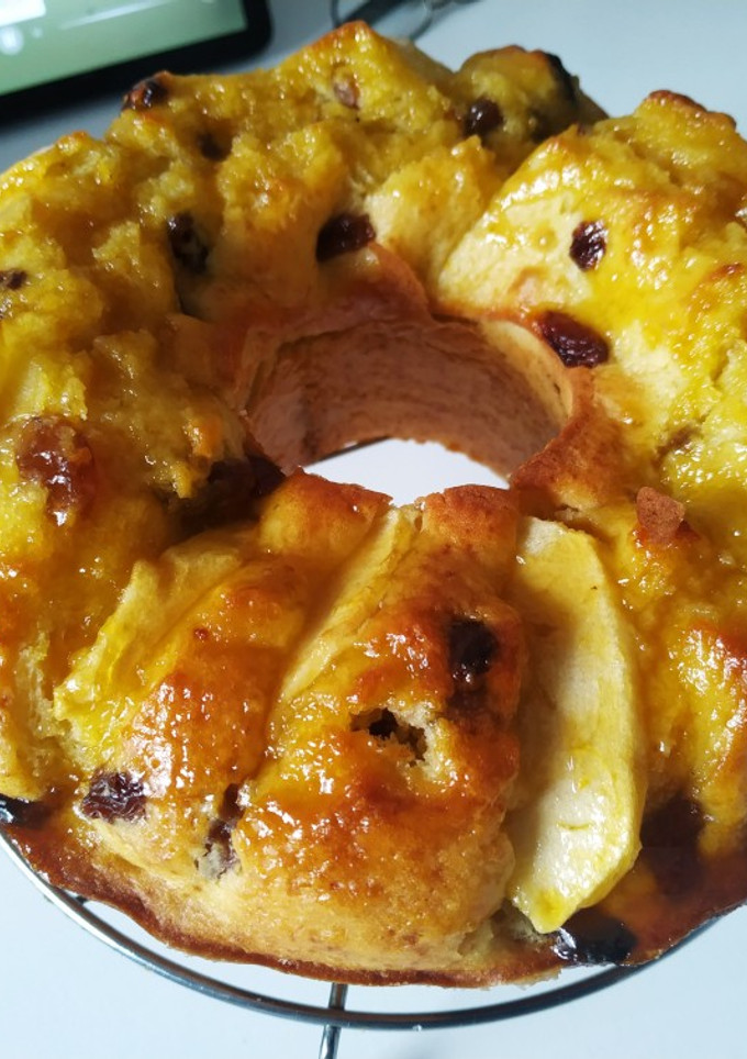Una foto de Bizcocho de pasas y manzana,