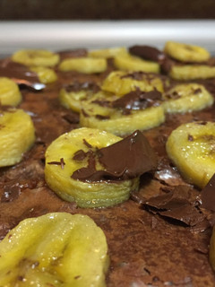 Una foto de Banana brownie
