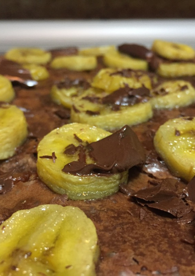 Una foto de Banana brownie