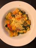 Sunday blues: courgettes meet chorizo