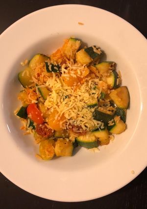 Une photo de Sunday blues: courgettes meet chorizo