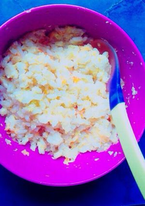 Foto resep Mpasi 12m nasi kukus simple