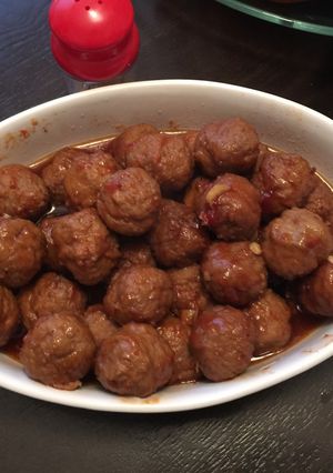 A picture of Maple honey garlic meatballs.