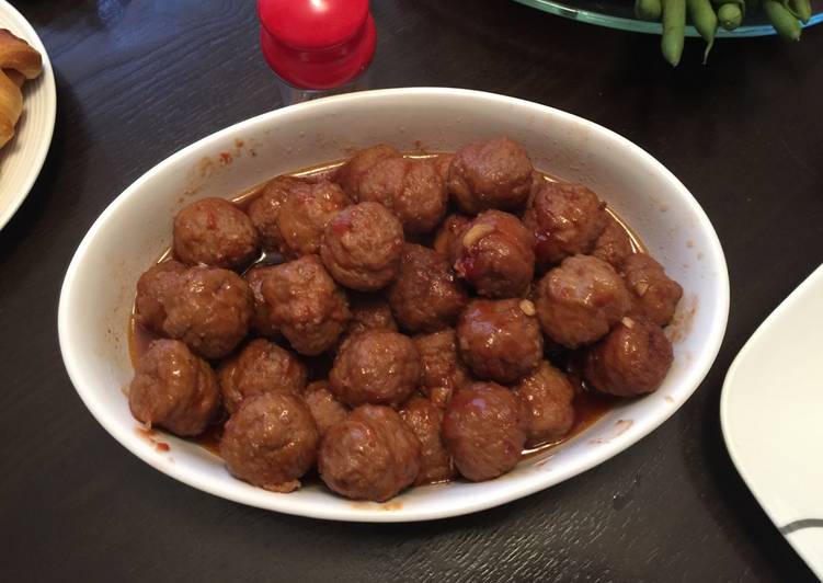 Maple honey garlic meatballs